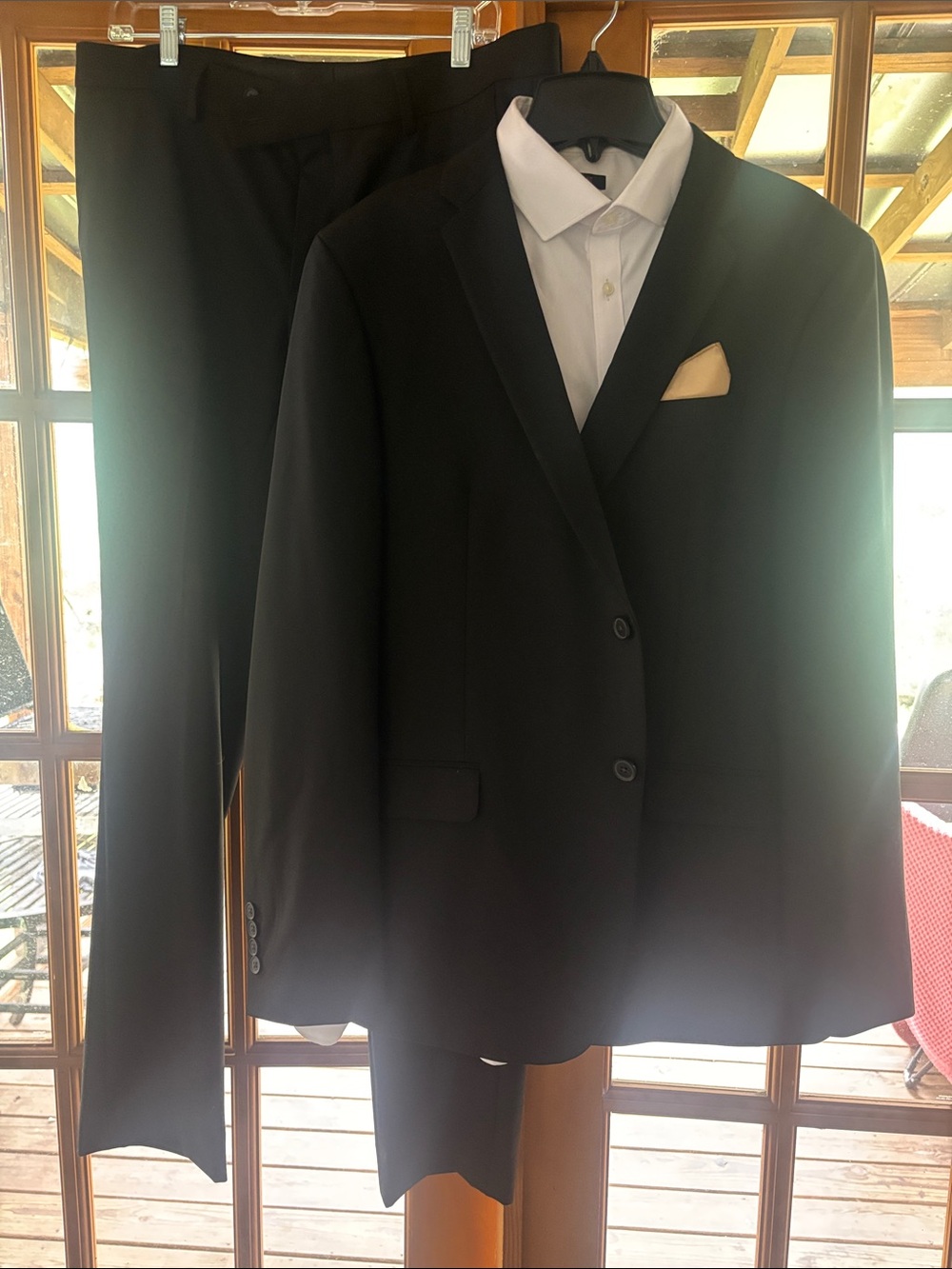 Classic Black Men's Suit Jacket & Trousers - Elegant Black Suit